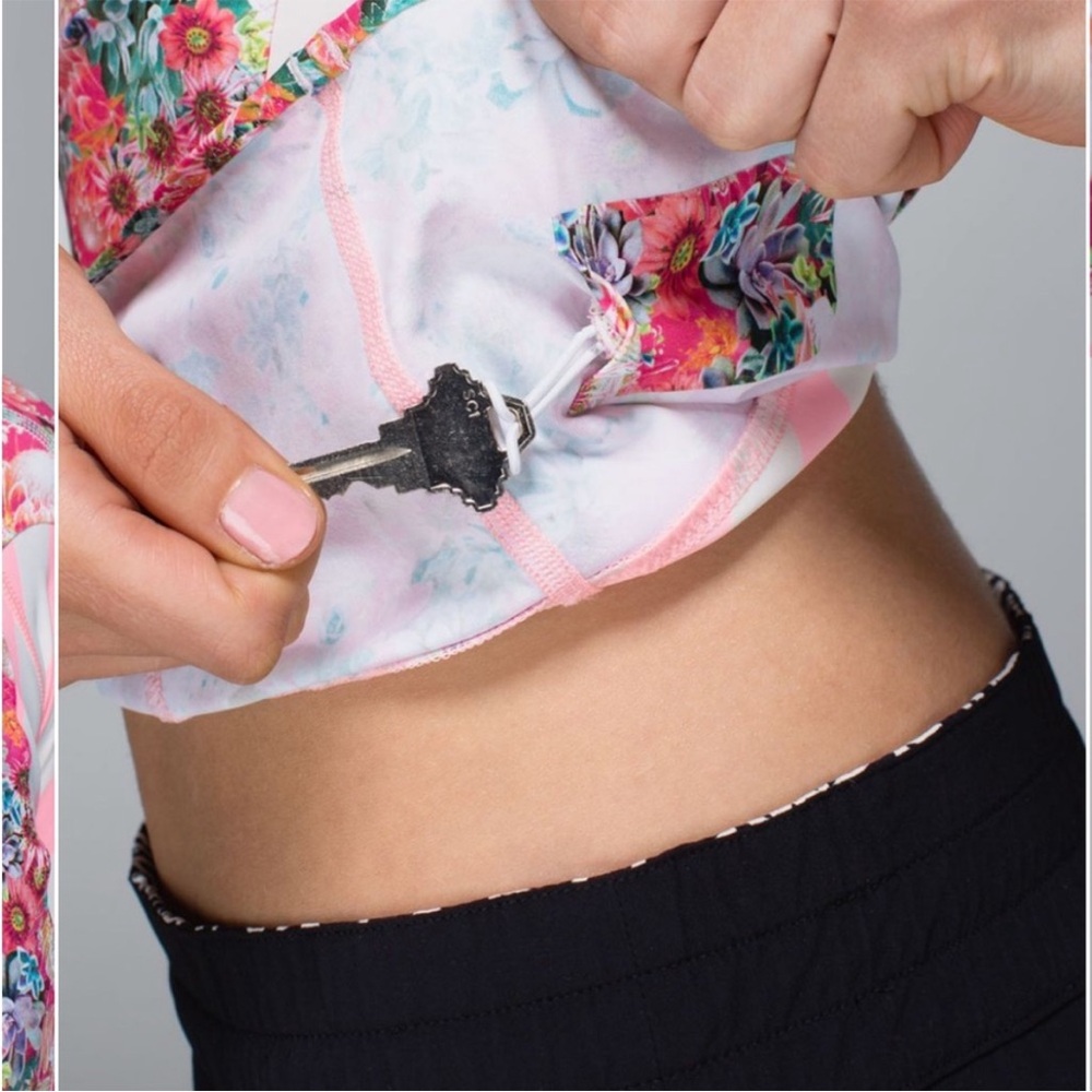 Lululemon Athletica  Pink Floral Rash Guard Set